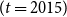 left parenthesis t equals 2015 right parenthesis