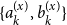 StartSet a Subscript k Superscript left parenthesis x right parenthesis Baseline comma b Subscript k Superscript left parenthesis x right parenthesis Baseline EndSet