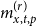 m Subscript x comma t comma p Superscript left parenthesis r right parenthesis