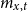 m Subscript x comma t
