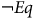 normal not sign upper E q