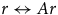 r left right arrow upper A r