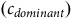 left parenthesis c Subscript d o m i n a n t Baseline right parenthesis