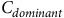 upper C Subscript d o m i n a n t
