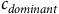 c Subscript d o m i n a n t