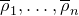 rho overbar Subscript 1 Baseline comma ellipsis comma rho overbar Subscript n Baseline