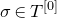 sigma element of upper T Superscript left bracket 0 right bracket