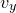 v Subscript y