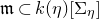 German m subset of k left parenthesis eta right parenthesis left bracket normal upper Sigma Subscript eta Baseline right bracket