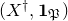 left parenthesis upper X Superscript dagger Baseline comma bold 1 Subscript German upper P Baseline right parenthesis