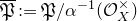 German upper P overbar colon equals German upper P divided by alpha Superscript negative 1 Baseline left parenthesis script upper O Subscript upper X Superscript times Baseline right parenthesis