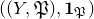 left parenthesis left parenthesis upper Y comma German upper P right parenthesis comma bold 1 Subscript German upper P Baseline right parenthesis
