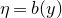eta equals b left parenthesis y right parenthesis