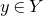 y element of upper Y