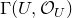 normal upper Gamma left parenthesis upper U comma script upper O Subscript upper U Baseline right parenthesis
