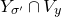 upper Y Subscript sigma prime Baseline intersection upper V Subscript y