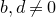 b comma d not equals 0
