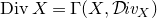 upper D i v upper X equals normal upper Gamma left parenthesis upper X comma script upper D italic iv Subscript upper X Baseline right parenthesis