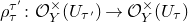rho Subscript tau Superscript tau Super Superscript prime Superscript Baseline colon script upper O Subscript upper Y Superscript times Baseline left parenthesis upper U Subscript tau Sub Superscript prime Subscript Baseline right parenthesis right arrow script upper O Subscript upper Y Superscript times Baseline left parenthesis upper U Subscript tau Baseline right parenthesis