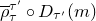 rho overbar Subscript tau Superscript tau prime Baseline ring upper D Subscript tau prime Baseline left parenthesis m right parenthesis