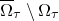 normal upper Omega overbar Subscript tau Baseline minus normal upper Omega Subscript tau
