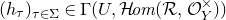 left parenthesis h Subscript tau Baseline right parenthesis Subscript tau element of normal upper Sigma Baseline element of normal upper Gamma left parenthesis upper U comma script upper H italic om left parenthesis script upper R comma script upper O Subscript upper Y Superscript times Baseline right parenthesis right parenthesis