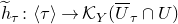 h overtilde Subscript tau Baseline colon left angle bracket tau right angle bracket right arrow script upper K Subscript upper Y Baseline left parenthesis upper U overbar Subscript tau Baseline intersection upper U right parenthesis
