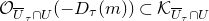 script upper O Subscript upper U overbar Sub Subscript tau Subscript intersection upper U Baseline left parenthesis minus upper D Subscript tau Baseline left parenthesis m right parenthesis right parenthesis subset of script upper K Subscript upper U overbar Sub Subscript tau Subscript intersection upper U