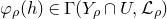 phi Subscript rho Baseline left parenthesis h right parenthesis element of normal upper Gamma left parenthesis upper Y Subscript rho Baseline intersection upper U comma script upper L Subscript rho Baseline right parenthesis