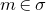 m element of sigma