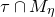 tau intersection upper M Subscript eta