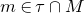 m element of tau intersection upper M