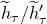 h overtilde Subscript tau Baseline divided by h overtilde prime Subscript tau