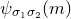 psi Subscript sigma 1 sigma 2 Baseline left parenthesis m right parenthesis