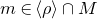 m element of left angle bracket rho right angle bracket intersection upper M