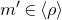 m prime element of left angle bracket rho right angle bracket