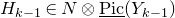 upper H Subscript k minus 1 Baseline element of upper N circled times ModifyingBelow normal upper P normal i normal c With bar left parenthesis upper Y Subscript k minus 1 Baseline right parenthesis