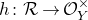 h colon script upper R right arrow script upper O Subscript upper Y Superscript times