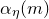 alpha Subscript eta Baseline left parenthesis m right parenthesis