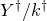 upper Y Superscript dagger Baseline divided by k Superscript dagger