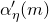 alpha prime Subscript eta Baseline left parenthesis m right parenthesis