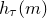 h Subscript tau Baseline left parenthesis m right parenthesis