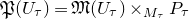 German upper P left parenthesis upper U Subscript tau Baseline right parenthesis equals German upper M left parenthesis upper U Subscript tau Baseline right parenthesis times Subscript upper M Sub Subscript tau Baseline upper P Subscript tau