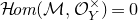 script upper H italic om left parenthesis script upper M comma script upper O Subscript upper Y Superscript times Baseline right parenthesis equals 0