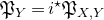 German upper P Subscript upper Y Baseline equals i Superscript star Baseline German upper P Subscript upper X comma upper Y