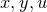x comma y comma u