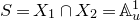 upper S equals upper X 1 intersection upper X 2 equals double struck upper A Subscript u Superscript 1
