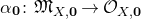 alpha bold 0 colon German upper M Subscript upper X comma bold 0 Baseline right arrow script upper O Subscript upper X comma bold 0 Baseline