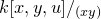 k left bracket x comma y comma u right bracket slash Subscript left parenthesis x y right parenthesis Baseline