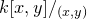 k left bracket x comma y right bracket slash Subscript left parenthesis x comma y right parenthesis Baseline